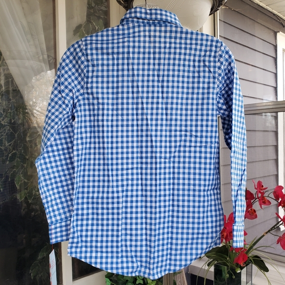 New With Tag Boys Cat&Jack Blue Gingham Checked Longsleeved Shirt Size M 8/10 - Picture 8 of 9